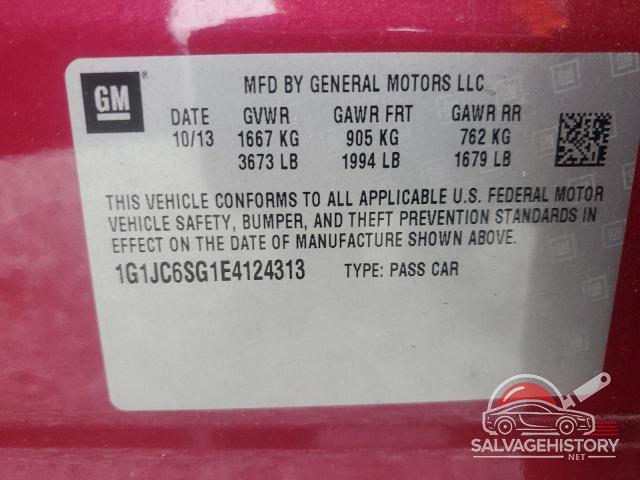1G1JC6SG1E4124313 2014 CHEVROLET SONIC photo no. 12