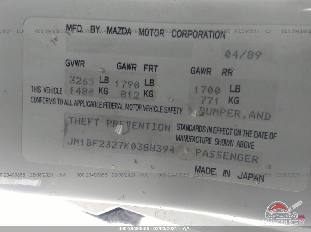 JM1BF2327K0388394 1989 MAZDA 323 photo no. 9