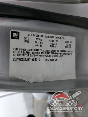 2G4WS52J641254616 2004 BUICK CENTURY photo no. 12