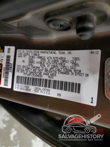 5TFUW5F13CX248381 2012 TOYOTA TUNDRA photo no. 12