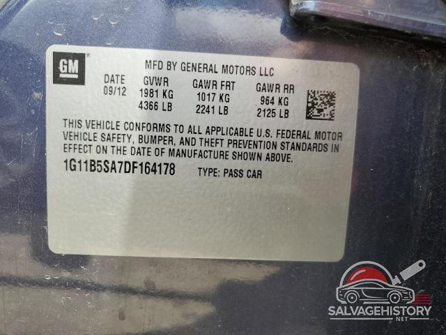 1G11B5SA7DF164178 2013 CHEVROLET MALIBU photo no. 12