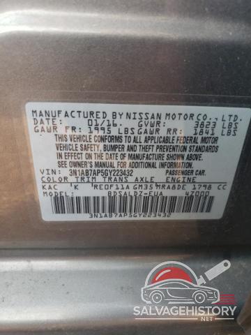 3N1AB7AP5GY223432 2016 NISSAN SENTRA photo no. 12