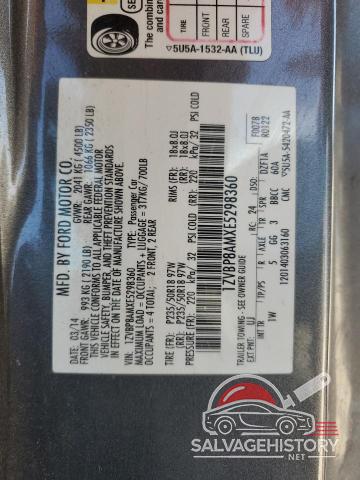 1ZVBP8AMXE5298360 2014 FORD ALL Models photo no. 13