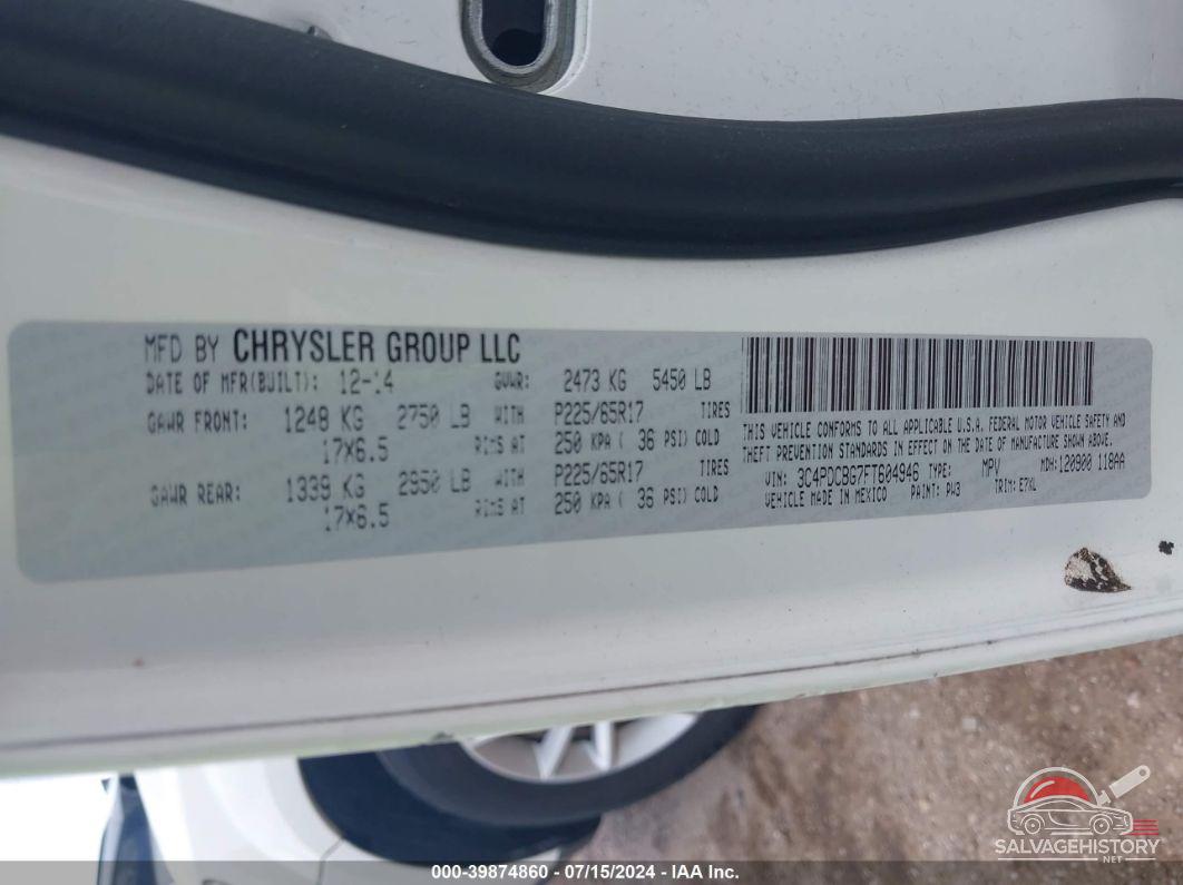 3C4PDCBG7FT604946 2015 DODGE JOURNEY photo no. 9