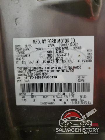 1FTPX14595FB60839 2005 FORD All Models photo no. 12