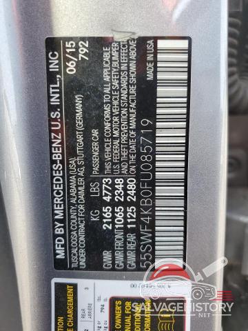 55SWF4KB0FU085719 2015 MERCEDES-BENZ C-CLASS photo no. 12