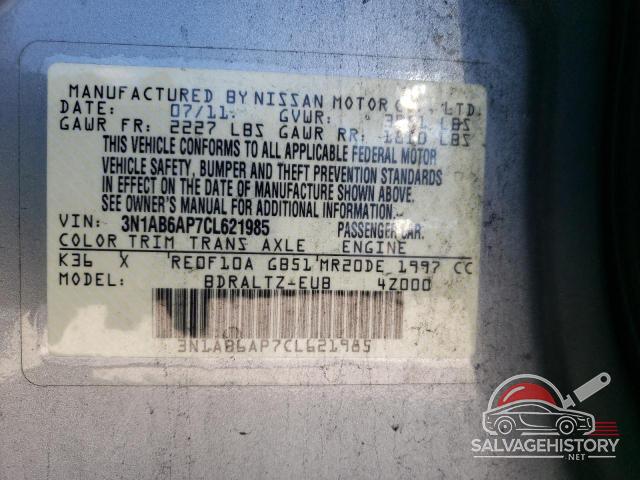 3N1AB6AP7CL621985 2012 NISSAN SENTRA photo no. 10