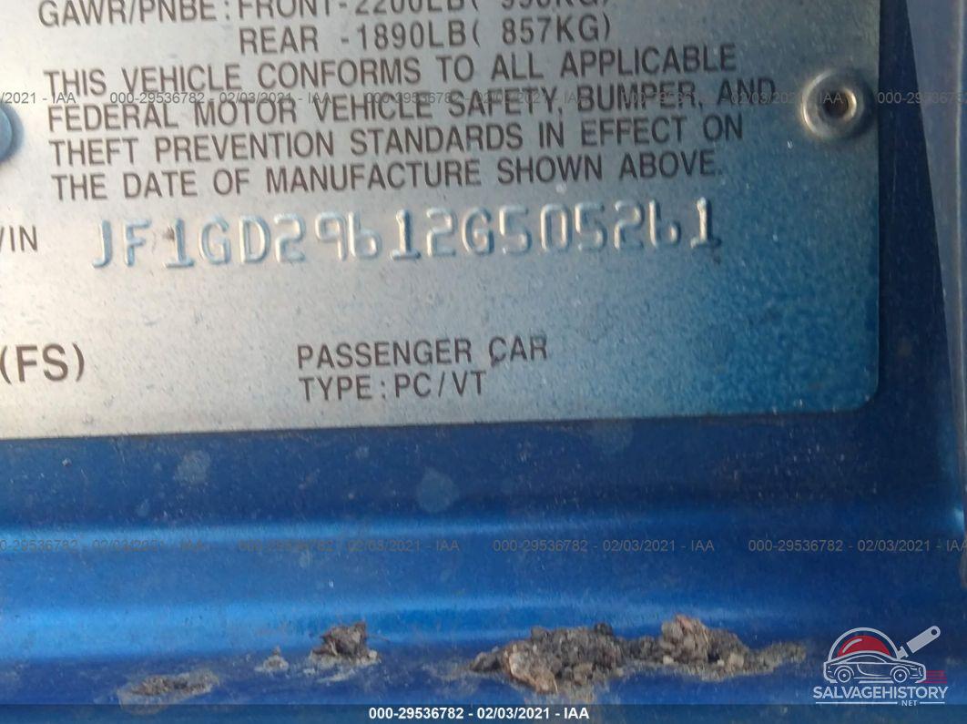 JF1GD29612G505261 2002 SUBARU IMPREZA SEDAN photo no. 9