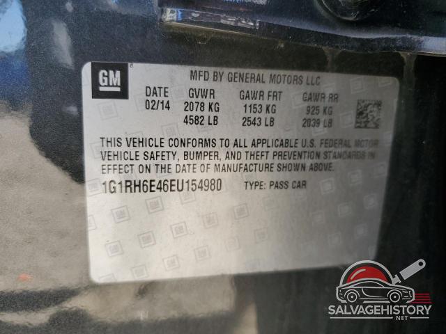 1G1RH6E46EU154980 2014 CHEVROLET VOLT photo no. 12