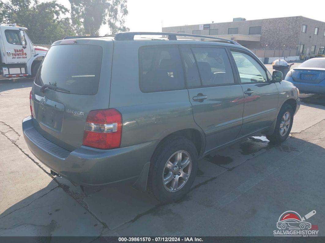 JTEEP21A150124382 2005 TOYOTA HIGHLANDER photo no. 4