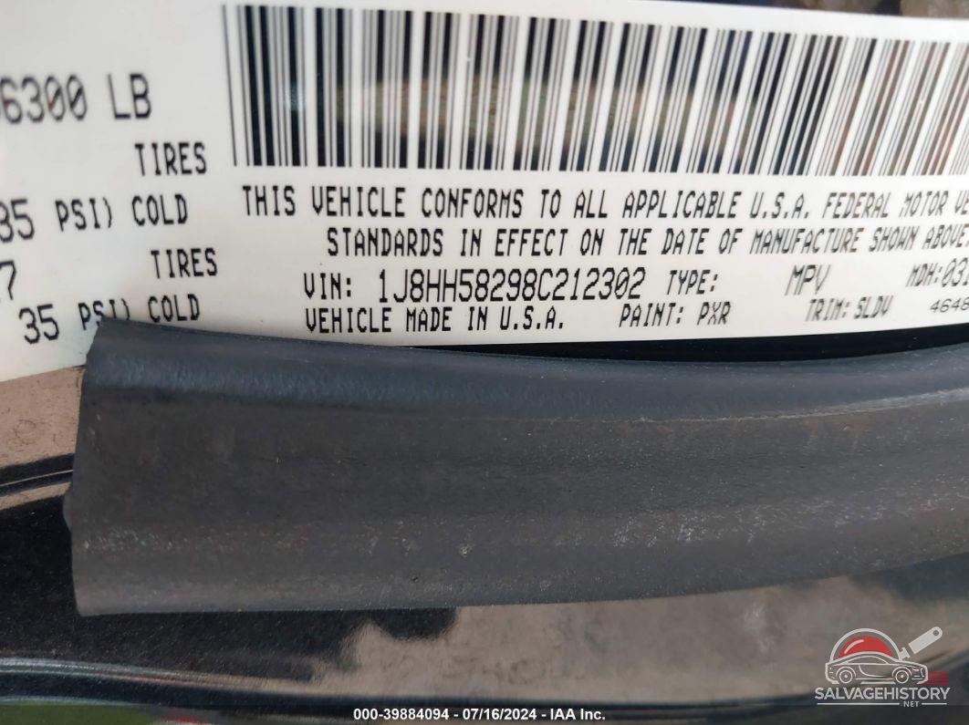 1J8HH58298C212302 2008 JEEP COMMANDER photo no. 9
