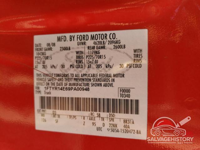 1FTYR14E69PA00948 2009 FORD RANGER photo no. 13