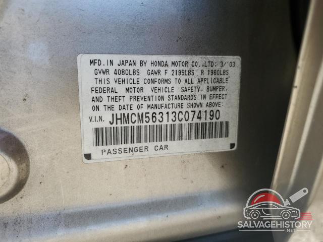 JHMCM56313C074190 2003 HONDA ACCORD photo no. 12