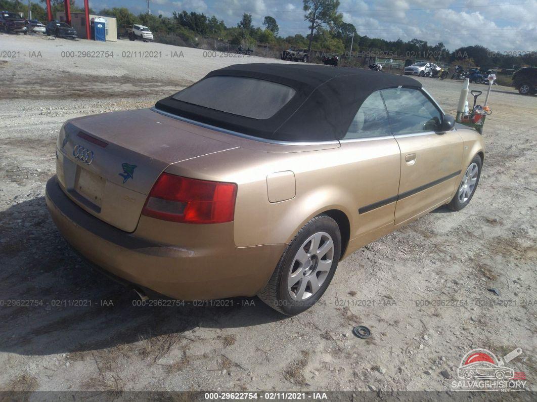 WAUAT48H43K017256 2003 AUDI A4 photo no. 4
