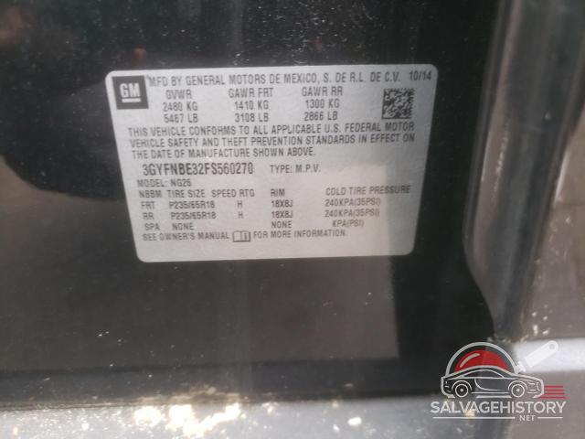 3GYFNBE32FS560270 2015 CADILLAC SRX photo no. 13