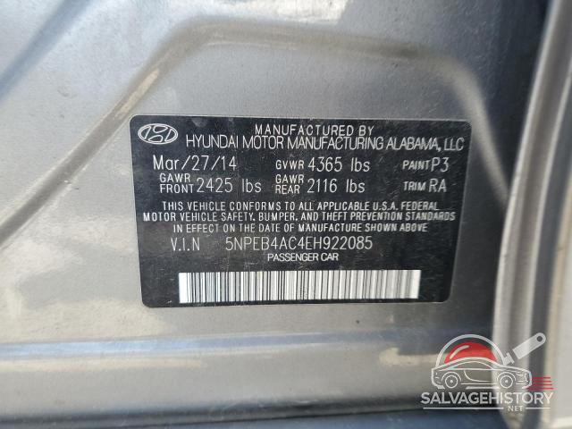5NPEB4AC4EH922085 2014 HYUNDAI SONATA photo no. 13