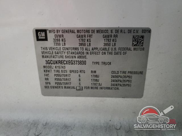 3GCUKRECXEG373830 2014 CHEVROLET ALL Models photo no. 12