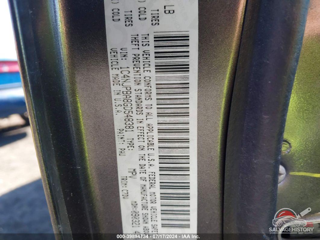 1C4NJPBA8GD548381 2016 JEEP PATRIOT photo no. 9