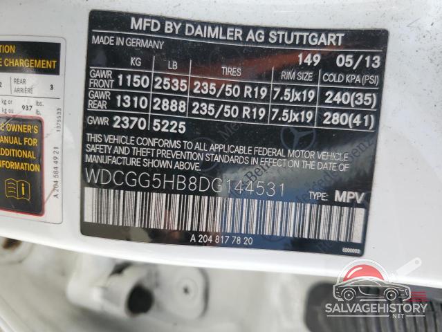 WDCGG5HB8DG144531 2013 MERCEDES-BENZ GLK-CLASS photo no. 13