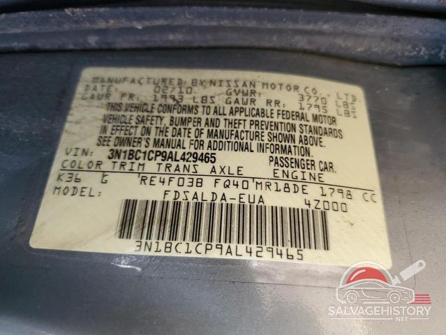 3N1BC1CP9AL429465 2010 NISSAN VERSA photo no. 12
