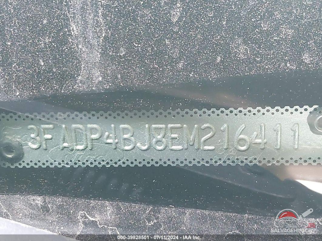 3FADP4BJ8EM216411 2014 FORD FIESTA photo no. 9