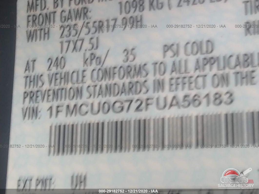 1FMCU0G72FUA56183 2015 FORD ESCAPE photo no. 9