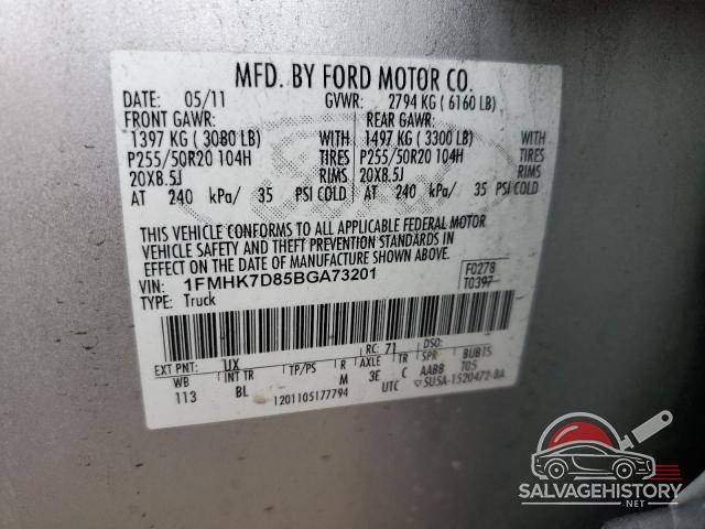 1FMHK7D85BGA73201 2011 FORD EXPLORER photo no. 14