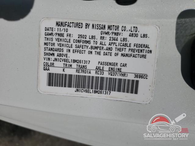 JN1CV6EL1BM261317 2011 INFINITI G37 photo no. 12