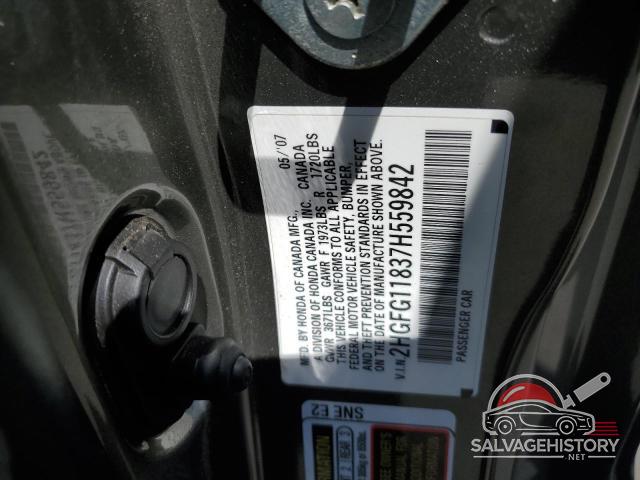 2HGFG11837H559842 2007 HONDA CIVIC photo no. 13