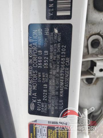 KNADM4A37G6681302 2016 KIA RIO photo no. 12