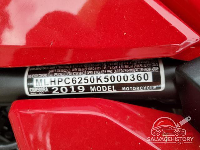 MLHPC6250K5000360 2019 HONDA CBR CYCLE photo no. 8
