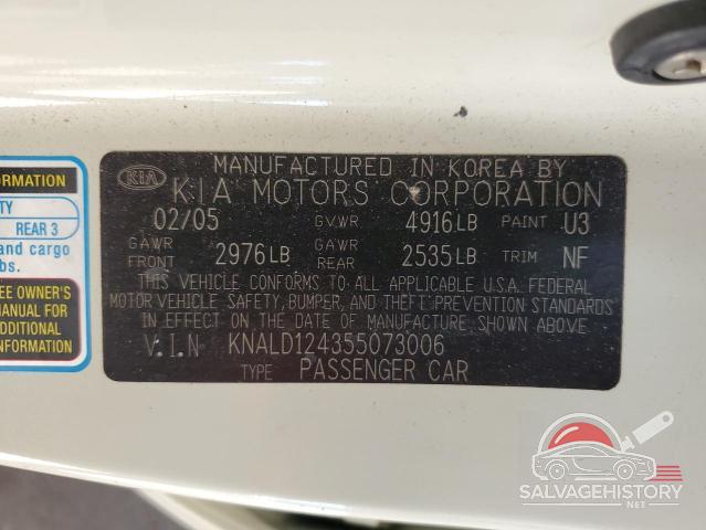 KNALD124355073006 2005 KIA AMANTI photo no. 12