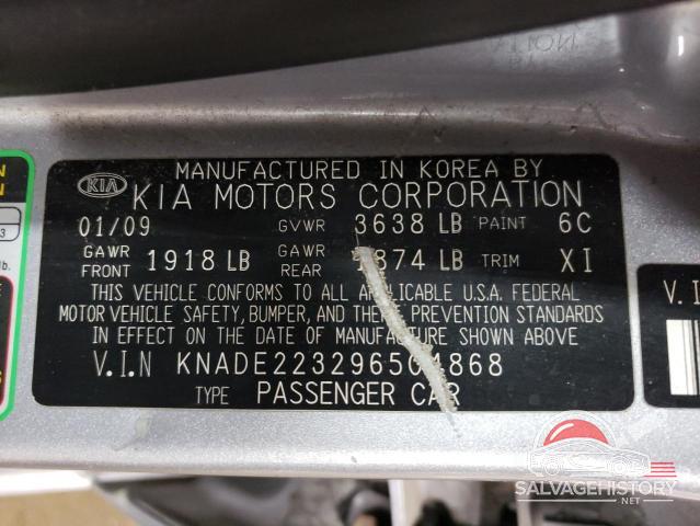 KNADE223296504868 2009 KIA RIO photo no. 12
