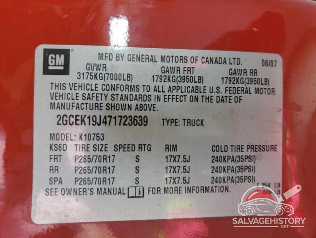 2GCEK19J471723639 2007 CHEVROLET ALL Models photo no. 12
