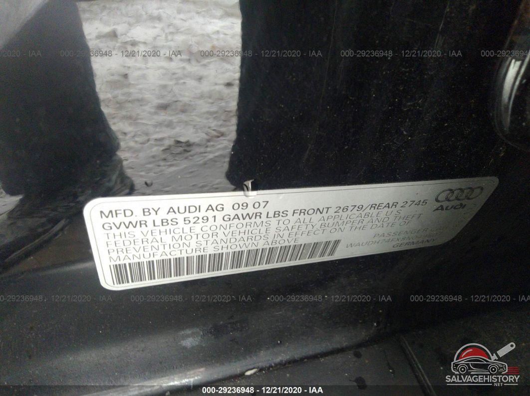 WAUDH74FX8N049607 2008 AUDI A6 photo no. 9