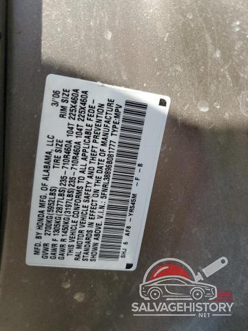 5FNRL38896B081777 2006 HONDA ODYSSEY photo no. 13