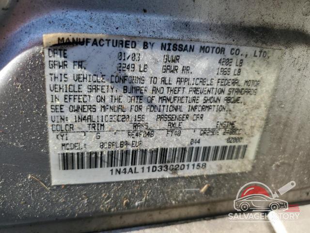 1N4AL11D33C201158 2003 NISSAN ALTIMA photo no. 12