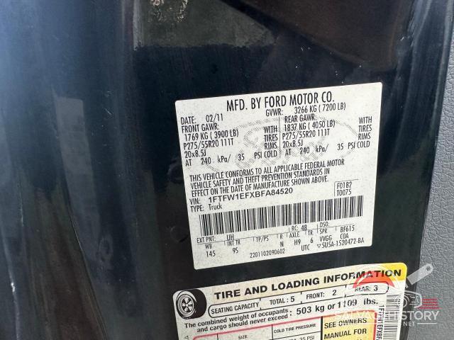 1FTFW1EFXBFA84520 2011 FORD F-150 photo no. 10