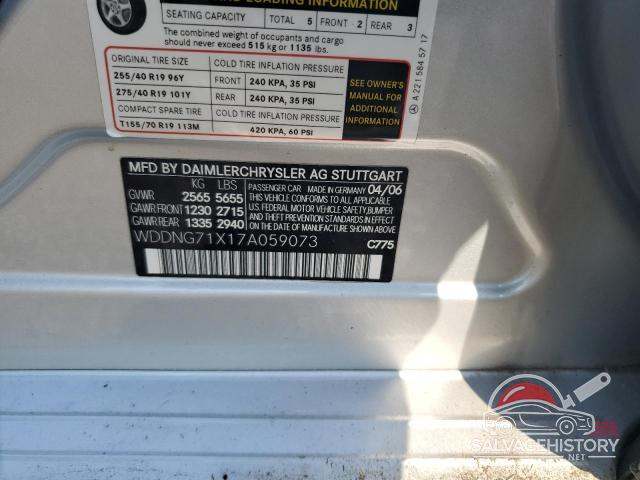 WDDNG71X17A059073 2007 MERCEDES-BENZ S-CLASS photo no. 12
