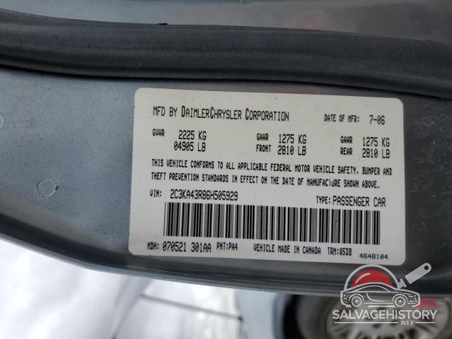 2C3KA43R86H505929 2006 CHRYSLER 300 photo no. 13