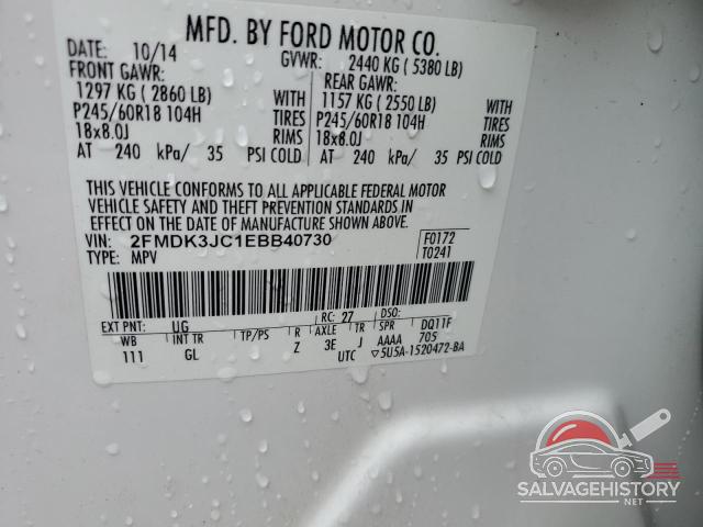 2FMDK3JC1EBB40730 2014 FORD EDGE photo no. 14