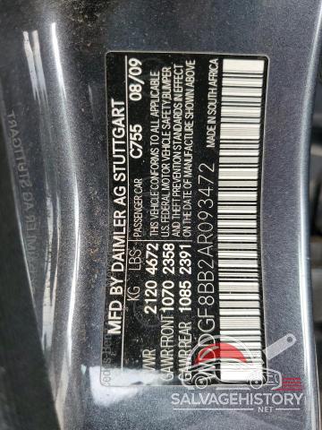 WDDGF8BB2AR093472 2010 MERCEDES-BENZ C-CLASS photo no. 12