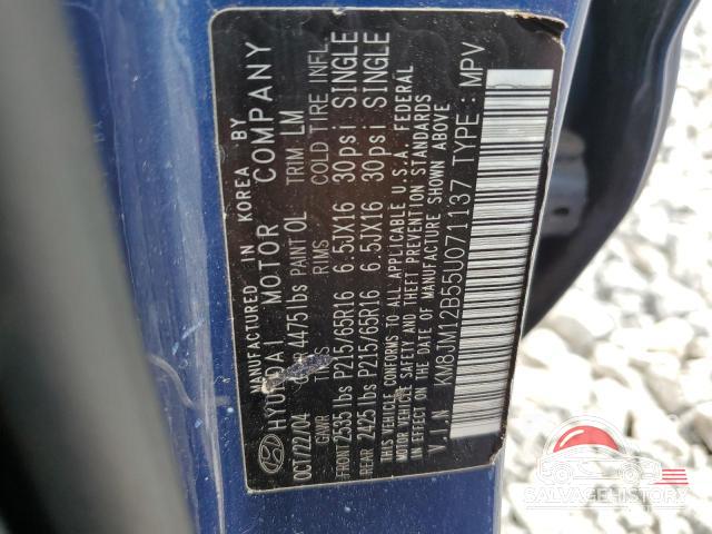 KM8JM12B55U071137 2005 HYUNDAI TUCSON photo no. 14