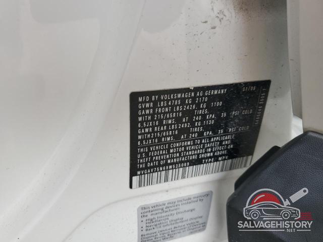 WVGAV75N69W525069 2009 VOLKSWAGEN TIGUAN photo no. 12
