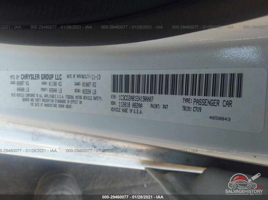 1C3CDZAB1EN190007 2014 DODGE AVENGER photo no. 9