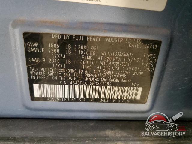 4S4BRCKC5B3361082 2011 SUBARU OUTBACK photo no. 13