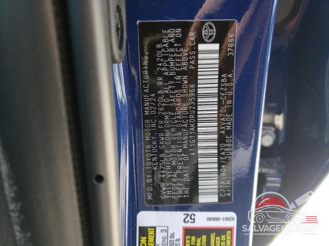 4T1G11AK0RU235968 2024 TOYOTA CAMRY photo no. 12