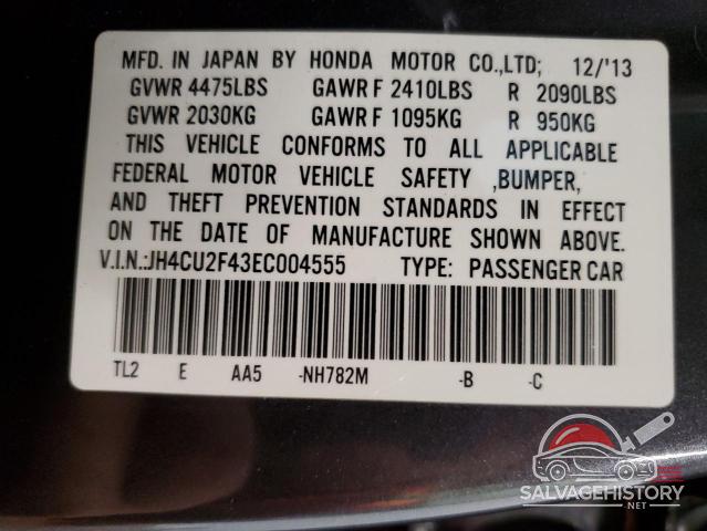 JH4CU2F43EC004555 2014 ACURA TSX photo no. 12