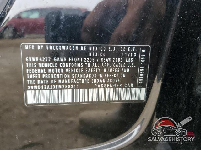 3VWD17AJ3EM388311 2014 VOLKSWAGEN JETTA photo no. 12