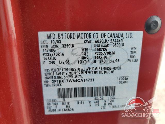 2FTRX17W64CA14731 2004 FORD F150 photo no. 13